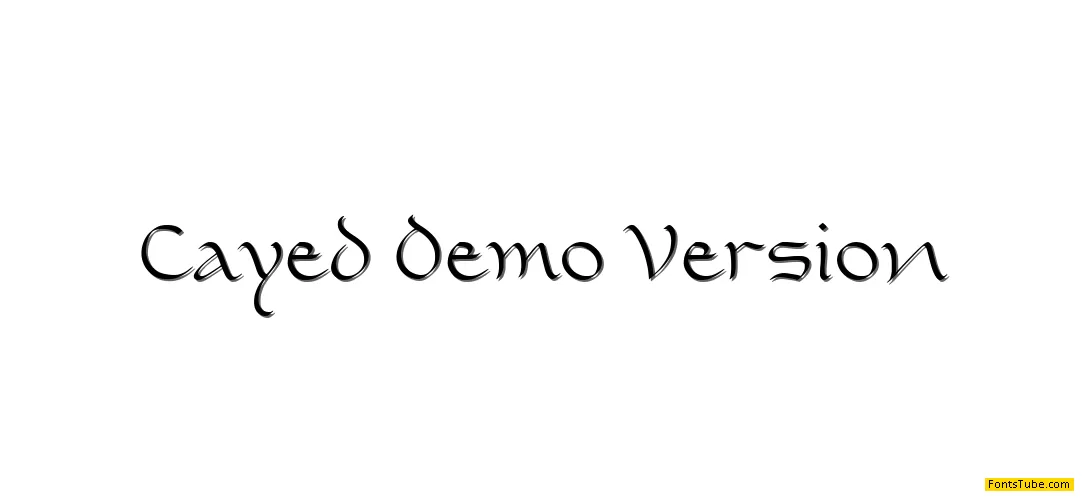 Cayed Demo Version Font