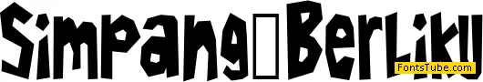 Simpang Berliku Font