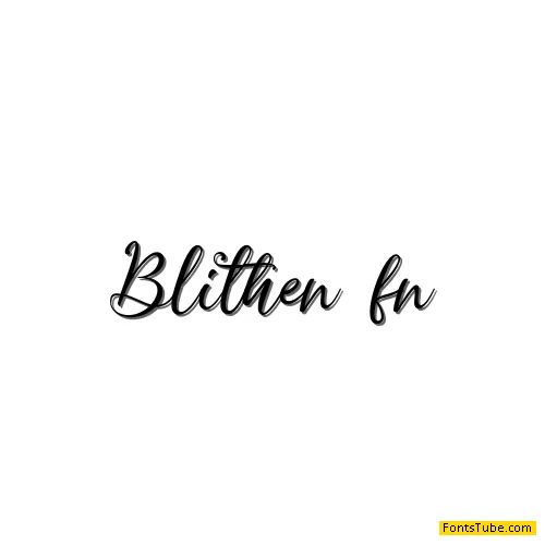Blithen Font