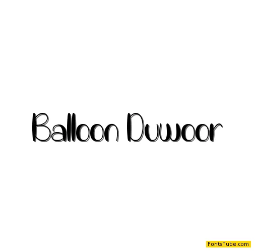 Balloon Duwoor Font