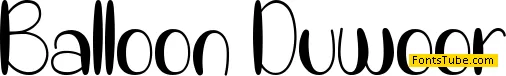Balloon Duwoor Font