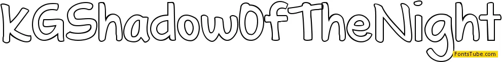 KG Shadow of the Night Font