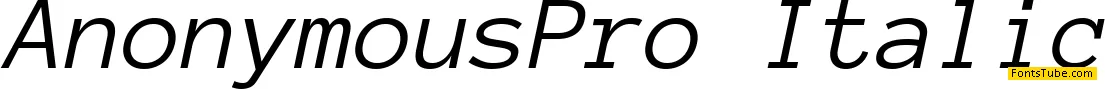 Anonymous Pro Font Family