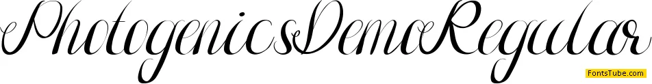 Photogenics Demo Font