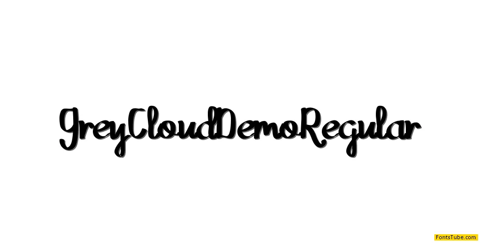 Grey Cloud Demo Font