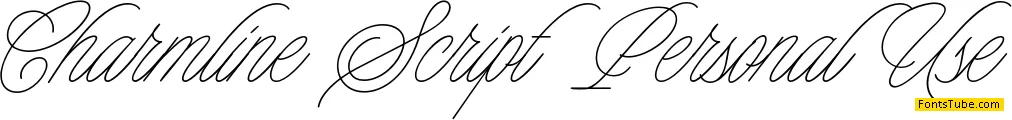 Charmline Script Personal Use Font