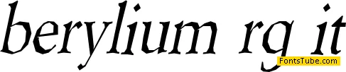 Berylium Font Family