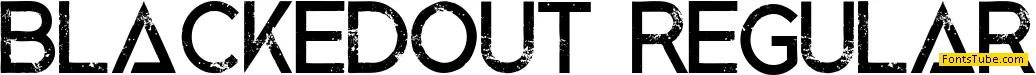 Blacked Out Font