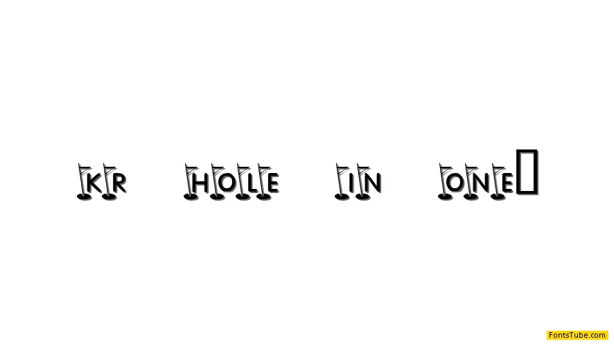KR Hole In One! Font
