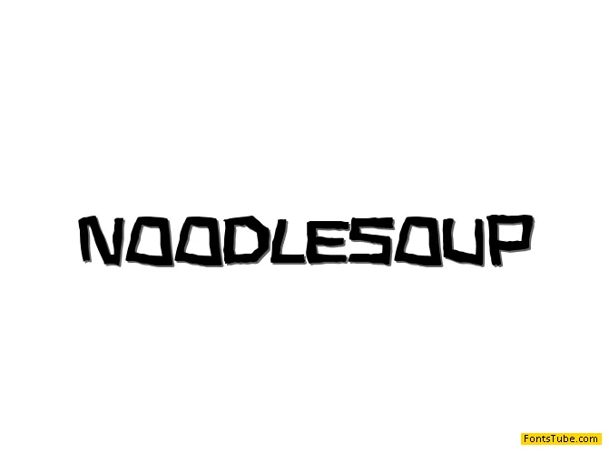 Noodle soup Font