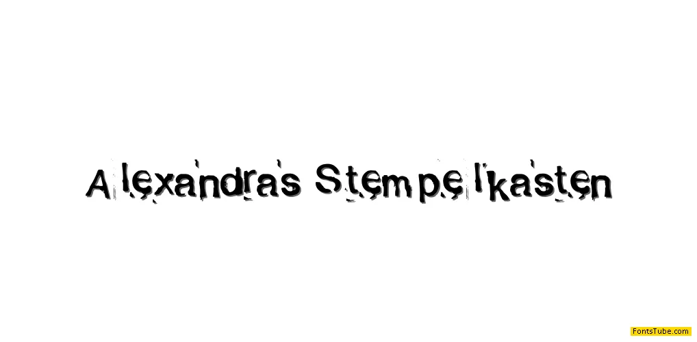 Alexandras Stempelkasten Font