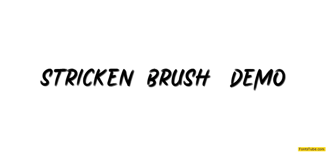 Stricken Brush Font