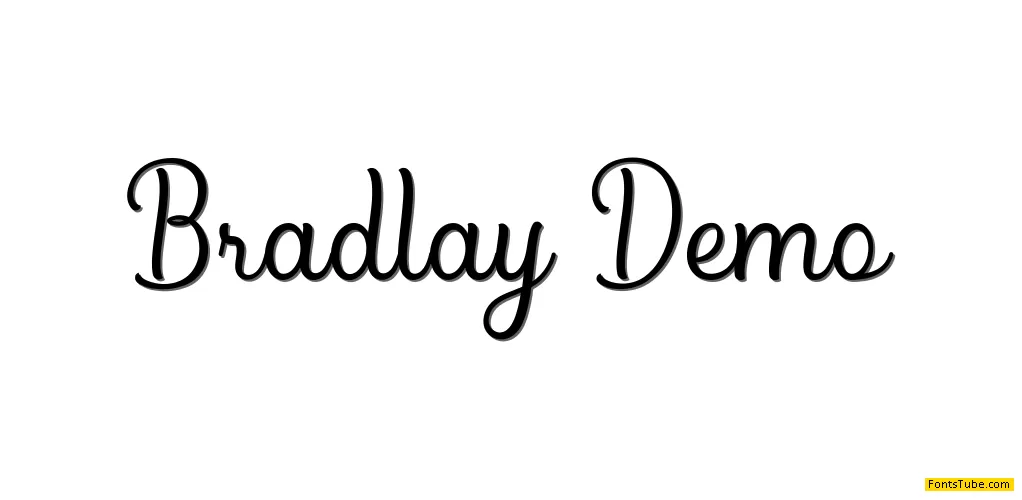 Bradlay Demo Font