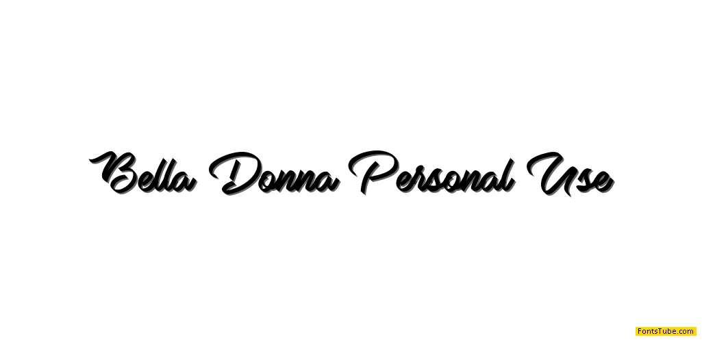 Bella Donna Personal Use Font