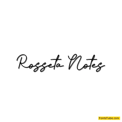 Rosseta Notes - Personal Use Font