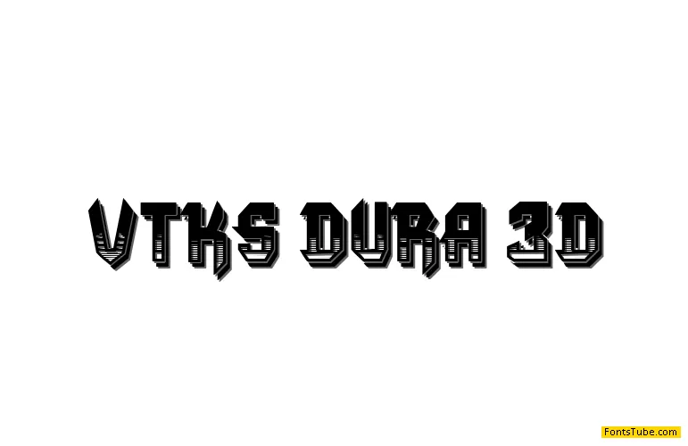 VTKS DURA 3D Font