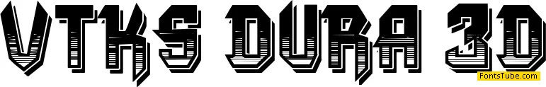VTKS DURA 3D Font
