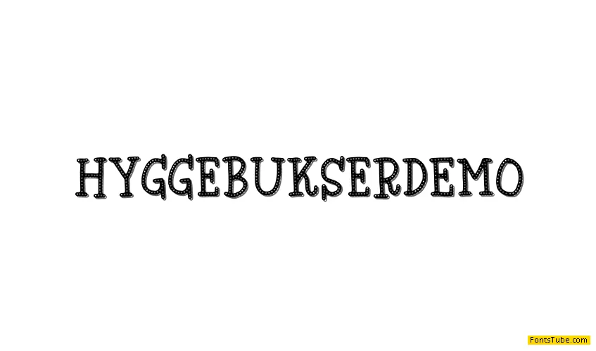 Hyggebukser DEMO Font