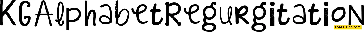 KG Alphabet Regurgitation Font