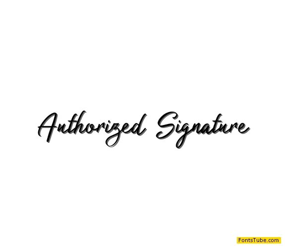 Authorized Signature