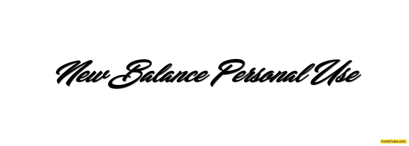 New Balance Personal Use Font