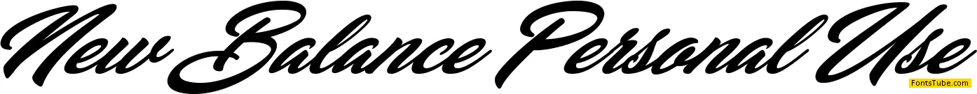New Balance Personal Use Font