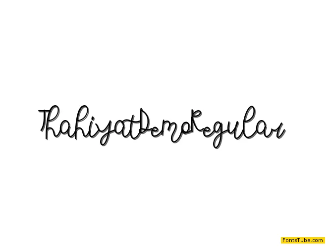 Thahiyat Demo Font