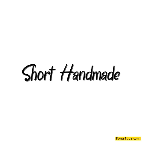 Short Handmade Font