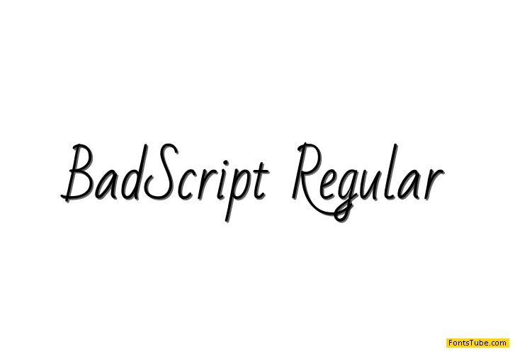 Bad Script Font