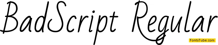 Bad Script Font
