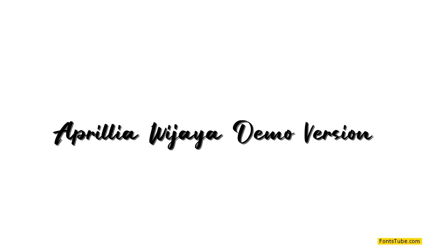 Aprillia Wijaya Demo Version Font