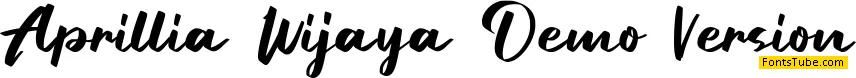 Aprillia Wijaya Demo Version Font