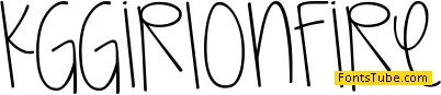 KG Girl On Fire Font