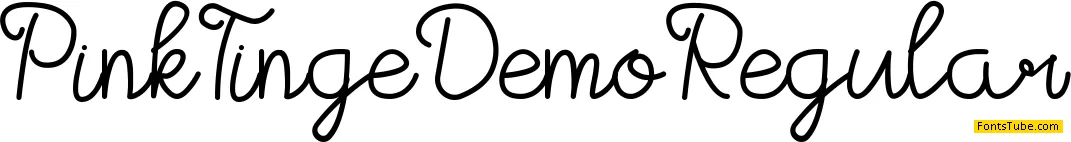 Pink Tinge Demo Font