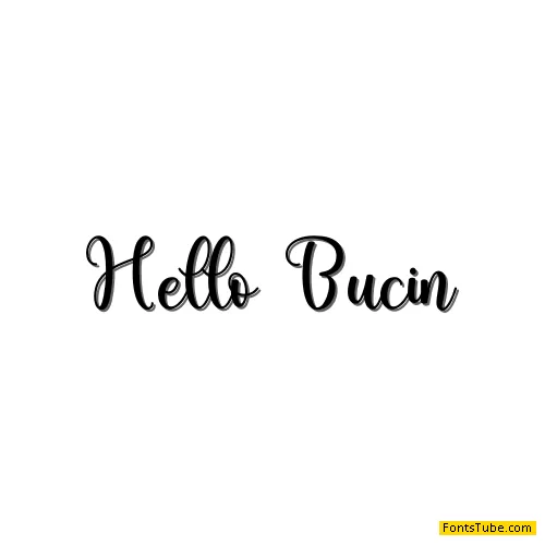 Hello Bucin Font