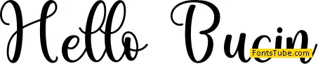 Hello Bucin Font