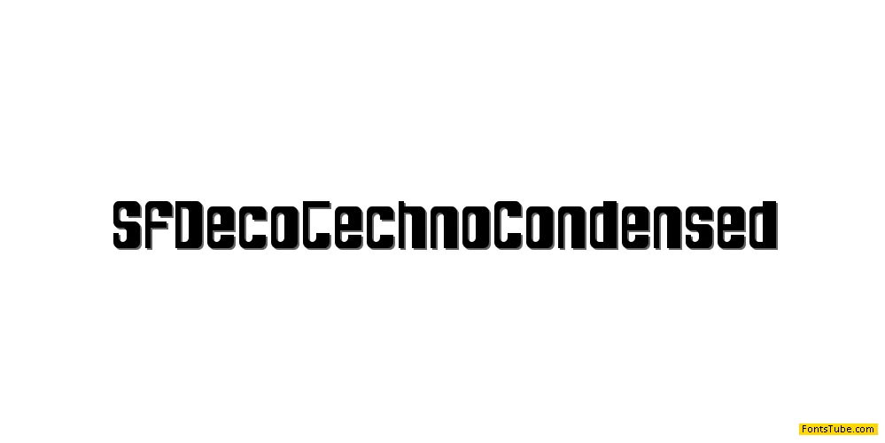SF DecoTechno Font Family