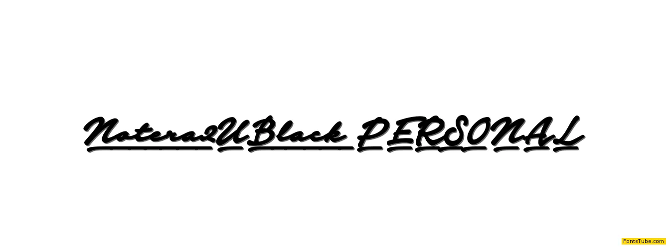 Notera 2 Underline PERSONAL USE Font Family