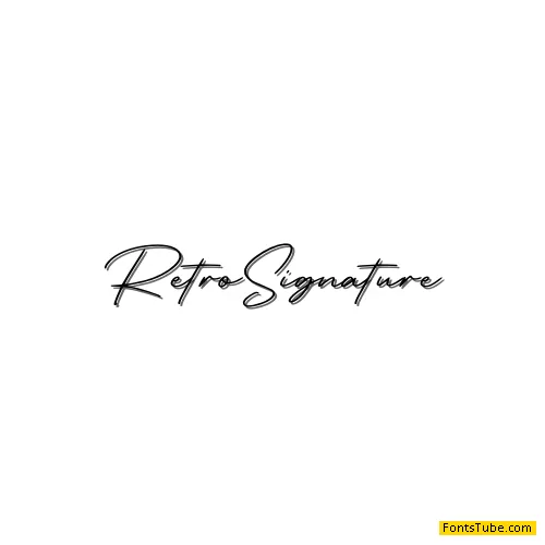 Retro Signature Font
