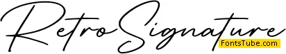 Retro Signature Font