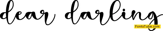 dear darling Font