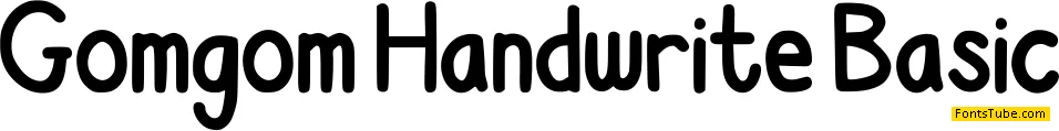 Gomgom Handwrite-Basic Font