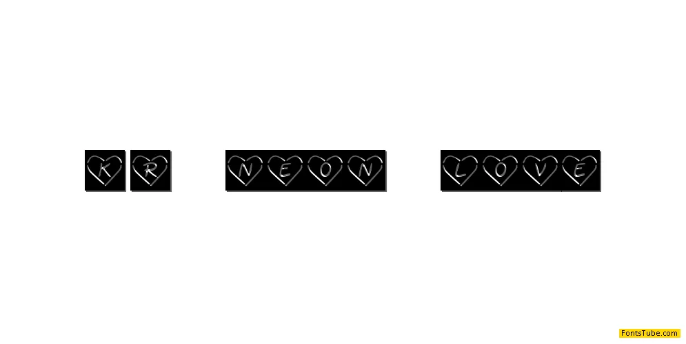 KR Neon Love Font
