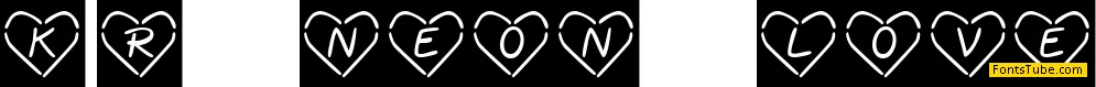 KR Neon Love Font
