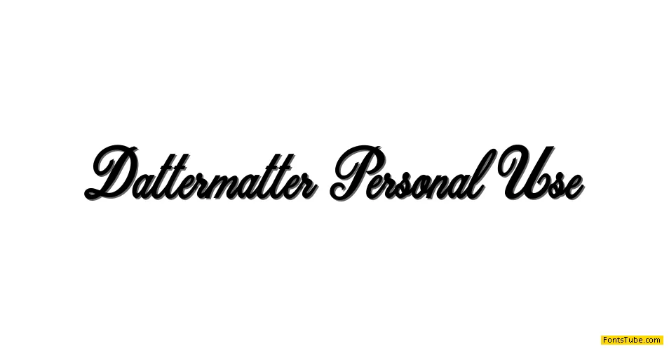 Dattermatter Personal Use Font