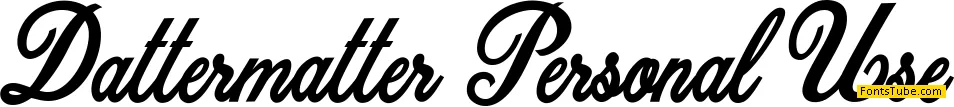Dattermatter Personal Use Font