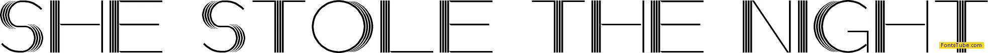 She Stole the Night Font