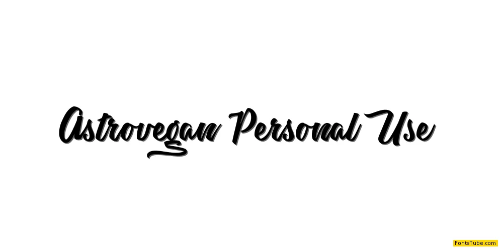 Astrovegan Personal Use Font