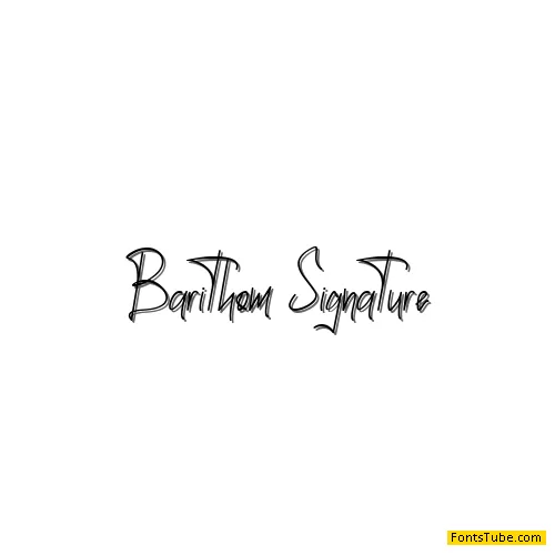 Barithom Signature Font