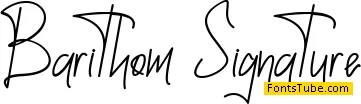 Barithom Signature Font
